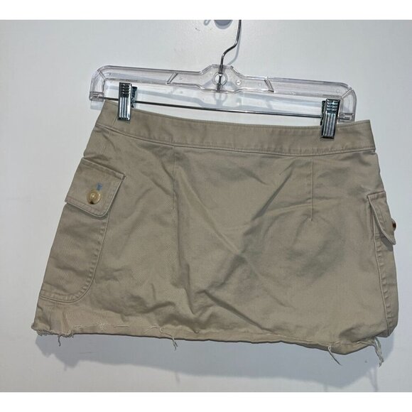 J.McLaughlin Womens Khaki Mini Skirt With Pockets & Button Accents Size 0 - Picture 2 of 5